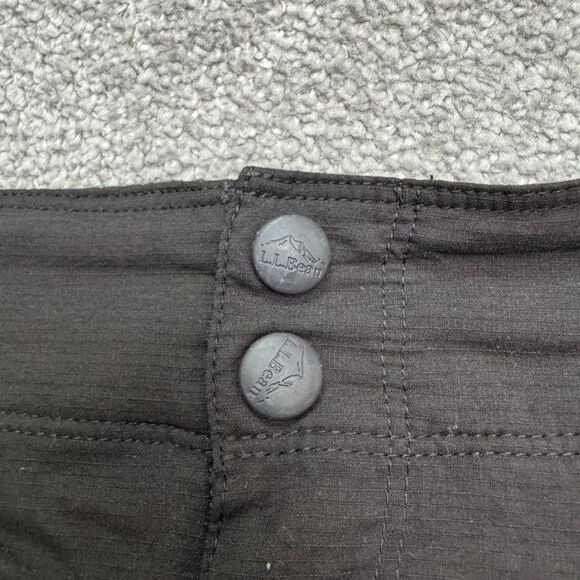 L.L. Bean Cargo Mini Skort Skirt Womens 14 Regular Black Nylon Outdoor Camping - Picture 3 of 16